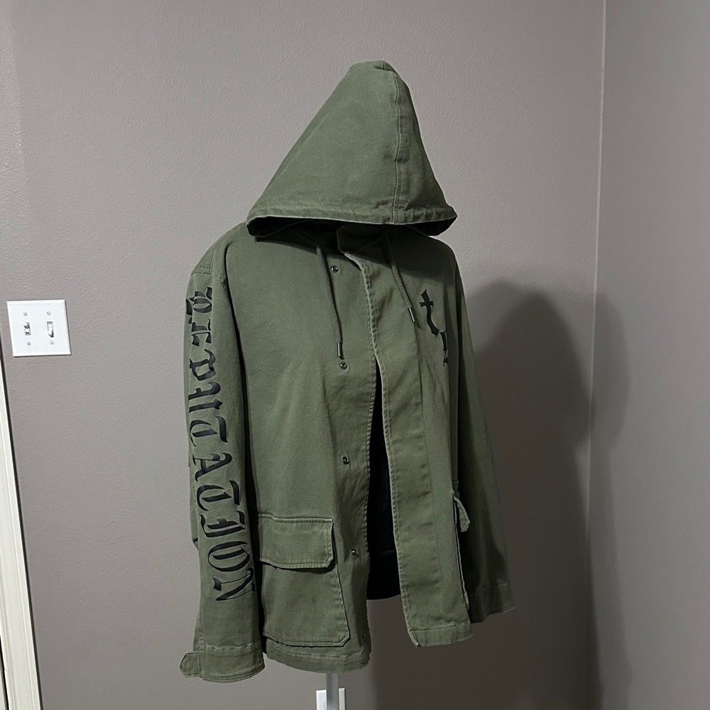 Taylor Swift Military-Inspired Olive Green Hooded Utility Jacket